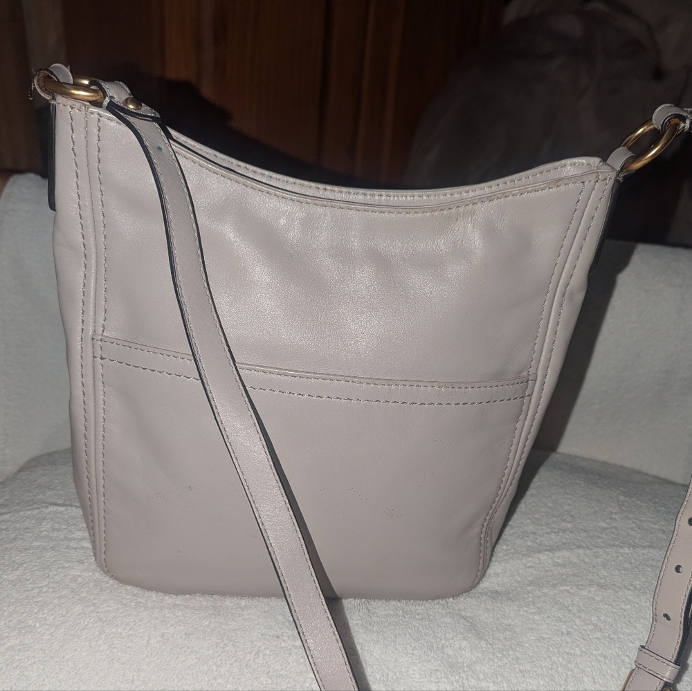 Cole Haan Cream Crossbody Bag with Crescent Design